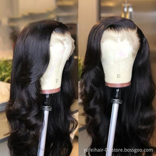 Cuticle Aligned Virgin Indian Hair Raw Unprocessed Lace Frontal Wig Body Wave For Black Women Human Hair Lace Front Wigs